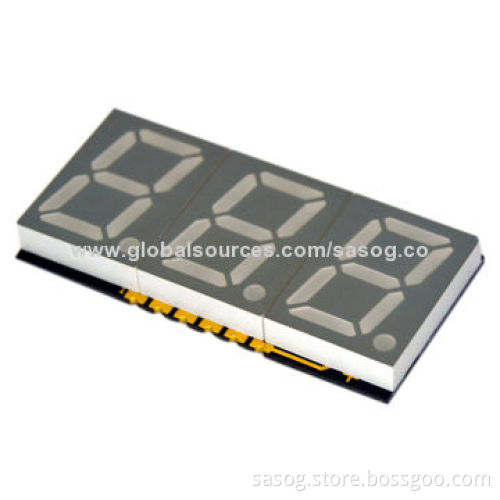 0.56-inch SMD LED, Triple Digit Display, Red, 640nm, Common AnodeNew